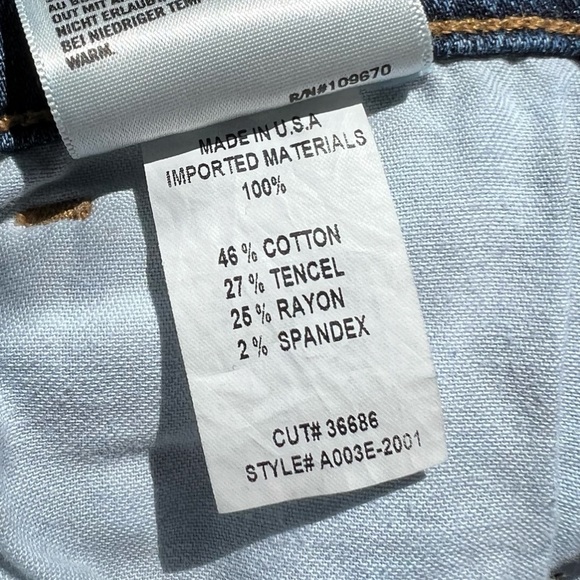 AGOLDE Valencia Blue Sophie High-Rise Distressed Skinny Ankle Denim Jeans - Picture 9 of 9